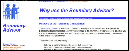 Click here to go to Boundary Advisor web site